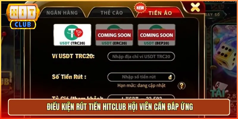 Điều Kiện Rút Tiền Hitclub Hội Viên Cần Đáp Ứng